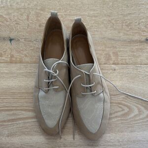 UGG Beige Leather Slip-Ons